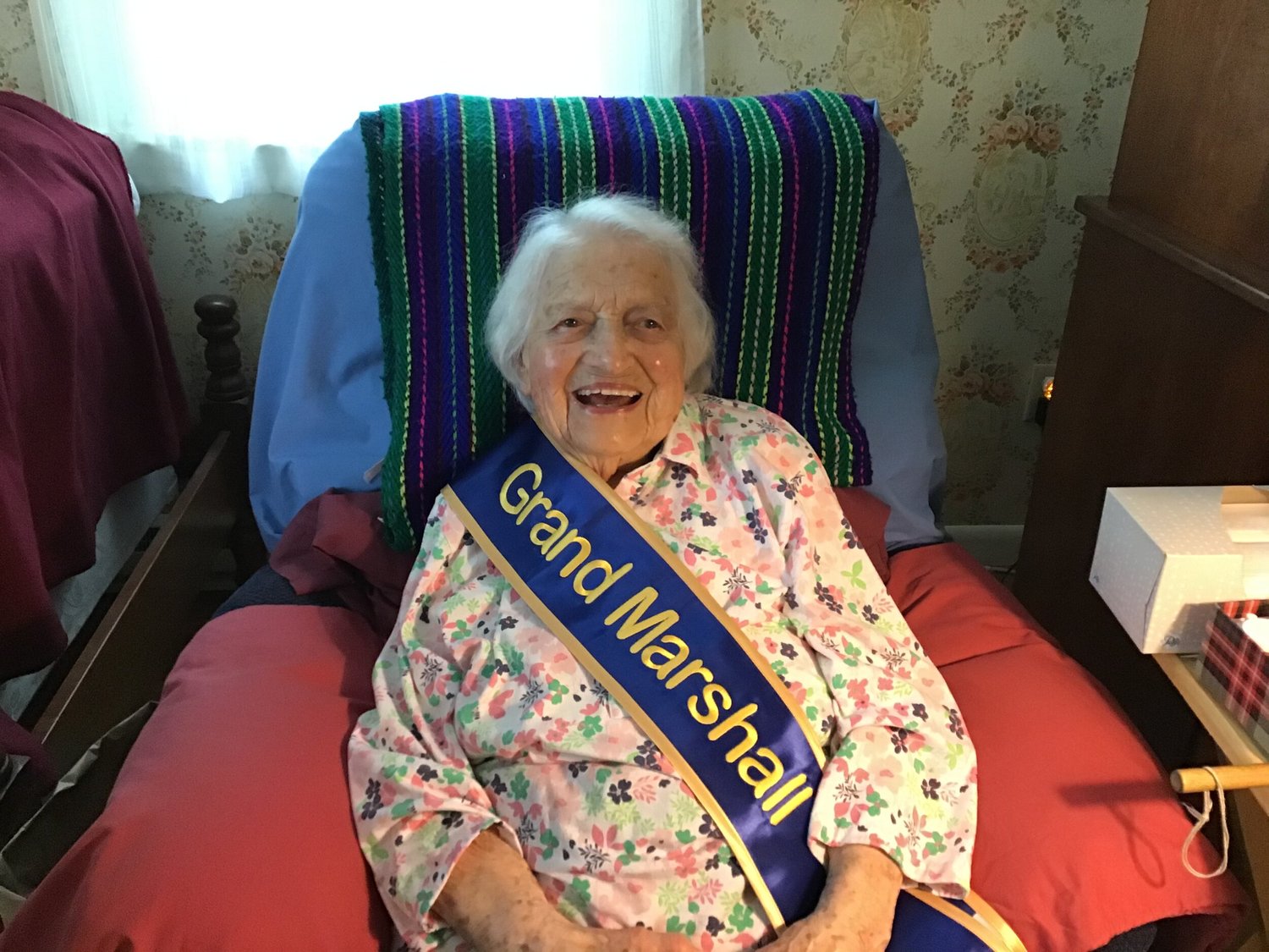 Juliet Relis Bernstein, 107, was the 2020 Grand Marshall of the Chatham, MA virtual Fourth of July Parade.